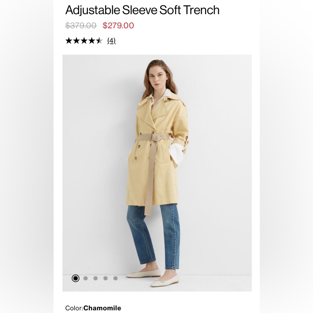 Club Monaco Trench Coat Sz Small - Picture 3 of 11